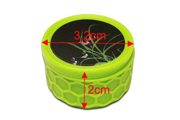 Maßangaben einer 32×20-mm Silikondose für Dabbing