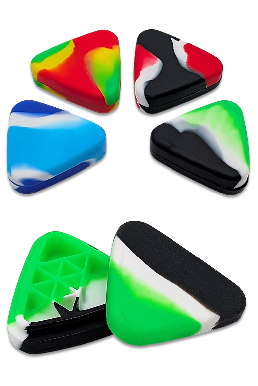 9-ml Silikonöldose fürs Dabbing, dreieckige Form, farbig sortiert