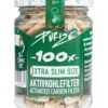 PURIZE® XTRA Slim Aktivkohlefilter Organic 100 Stück im Glas