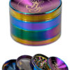 Curved Grinder Ø60 mm aus Zink, 4-teilig, regenbogenfarben