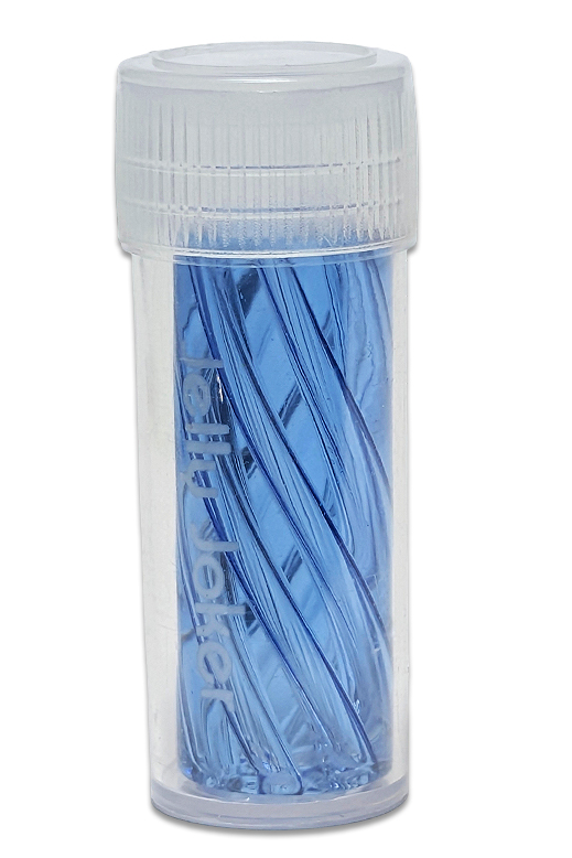 Ø12mm Glastip – 7-Loch-System – verschiedene Farben 2 Glastip 12 mm in blauer Farbvariante in transparenter Kunststoffdose