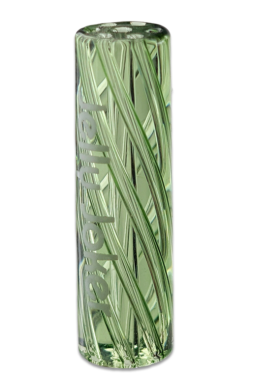 Ø8mm Glastip – Grün 1 Glastip Grün aus Glas, 8 mm Durchmesser, 3 cm Länge, 6-Loch-System