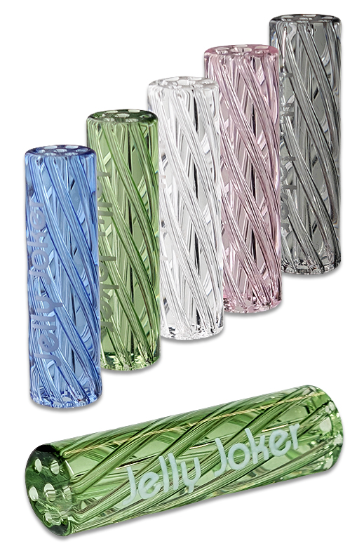 Ø8mm Glastips – 3cm Länge – Mit 6-Loch-System 1 Glastips aus Glas in verschiedenen Farben mit 8 mm Durchmesser