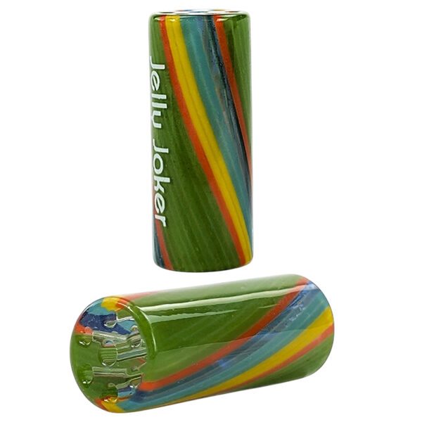 Multicolor Glastip aus Glas mit Ø12mm und 7-Loch-System in grüner Mehrfarboptik