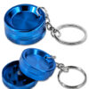 Mini Grinder Ø30 mm mit Schlüsselring in Blau aus Aluminium