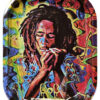 Rolling Tray „Reggae Spirit 2“ aus Metall, buntes Reggae-Porträt Motiv, 18 × 14 cm, beidseitig bedruckt