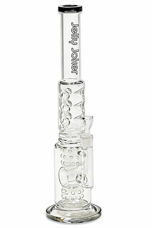 Bong "Black Innercircle" - 50cm - 5mm 2 Bong Black Innercircle 50cm aus Borosilikatglas mit 18,8mm Schliff, 2 Trommelperkolatoren und 6 Eiskerben