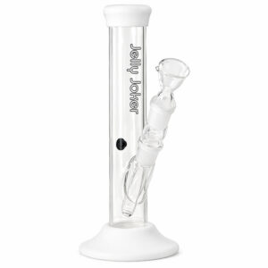 Glasbong mit Silikonfuß Travolta White 25,5cm aus 3,2mm Borosilikatglas mit 18,8mm Diffusor