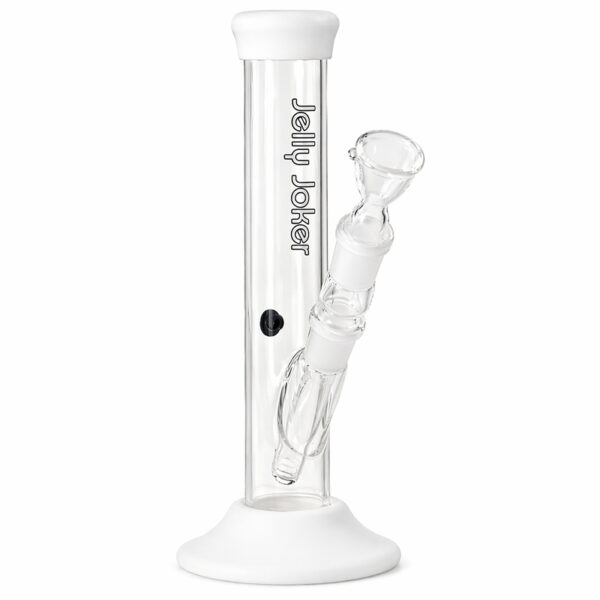 Glasbong mit Silikonfuß Travolta White 25,5cm aus 3,2mm Borosilikatglas mit 18,8mm Diffusor