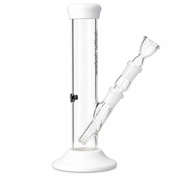 Glasbong mit Silikonfuß Travolta White Seitenansicht 25,5cm 3,2mm Borosilikatglas