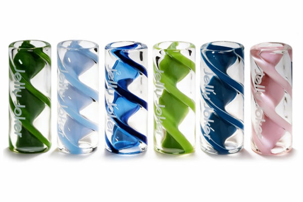 Ø12mm Glastip gedreht mit Spirale – verschiedene Farben 1 Glastip gedreht mit Spirale aus Glas, Ø12mm, 3cm Länge, Glasfiltertip zum Eindrehen, Produktfoto