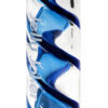 Glastip gedreht mit Spirale in Clear Blue Ø12mm 3cm Glasfiltertip
