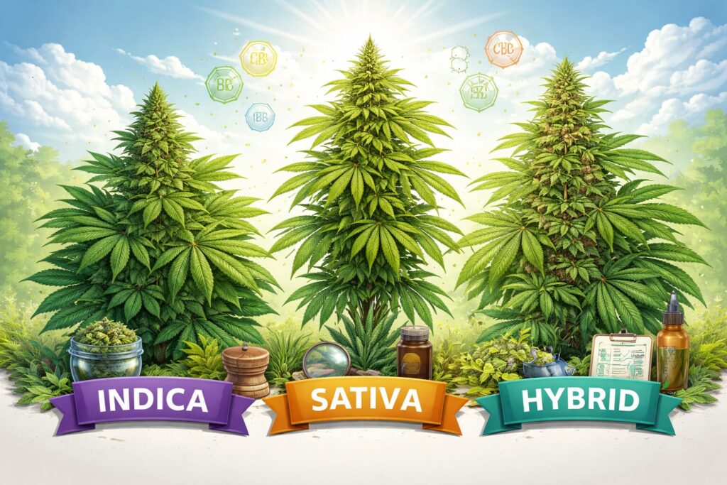 Indica, Sativa, Hybrid: Cannabis Samen auswählen 1 Indica, Sativa, Hybrid