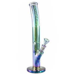 Metallbedampfte Bong JJ-S-004 Venom aus Borosilikatglas mit 45cm Höhe und 18,8mm Schlitz-Diffusor