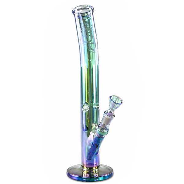 Metallbedampfte Bong JJ-S-004 Venom aus Borosilikatglas mit 45cm Höhe und 18,8mm Schlitz-Diffusor