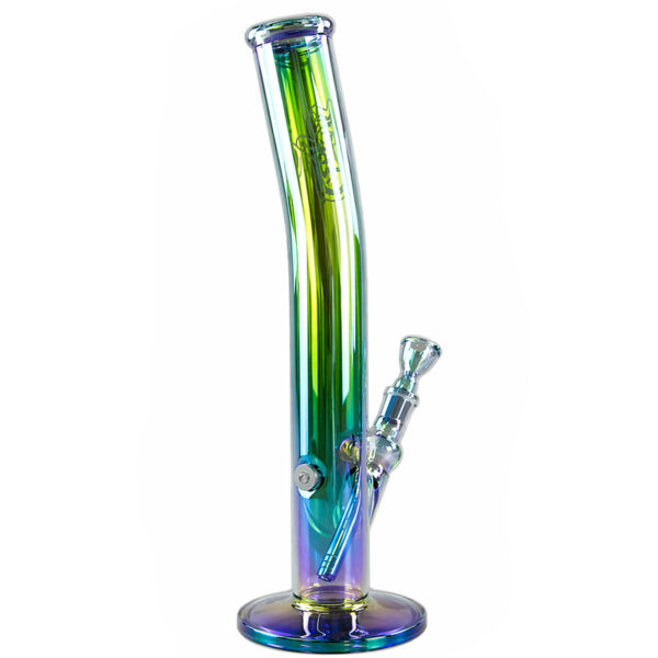 Metallbedampfte Bong JJ-S-004 Venom von hinten mit 45cm Höhe und geknicktem Hals