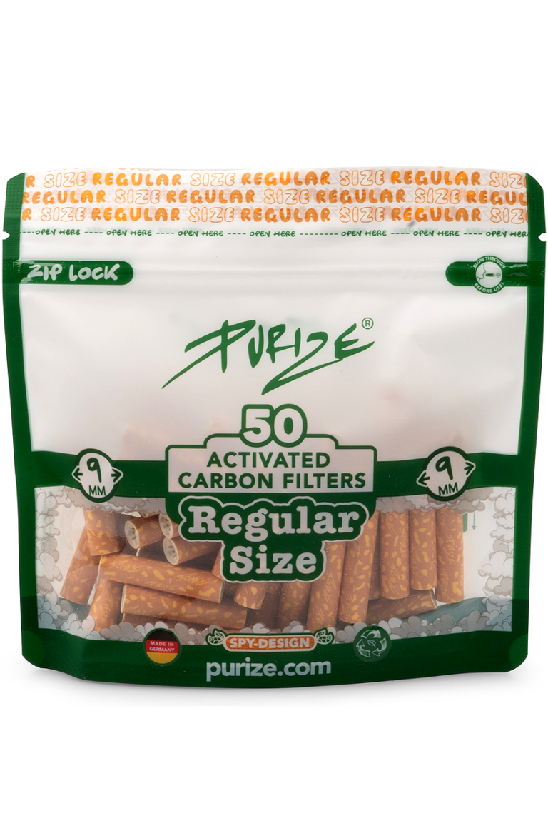 PURIZE® Regular size Aktivkohlefilter Spion 50er Packung