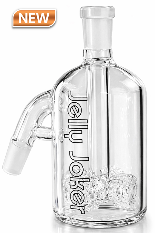 Karvi Bong Vorkühler 2x14,5mm aus 4mm Glas mit 4 Wheelperkolatoren