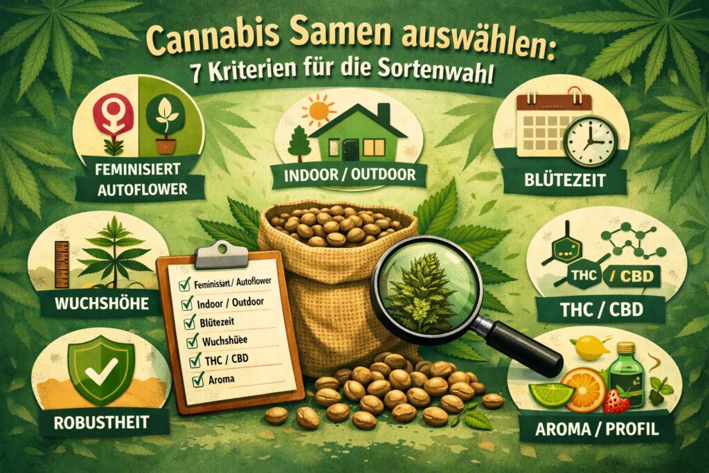 Cannabis Samen auswählen: 7 Kriterien für die Sortenwahl 1 Cannabis Samen Auswählen