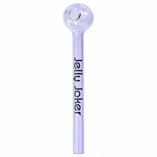 Kaspoon Glaspfeife – 13,5cm – Borosilikatglas – Glaskugel Ø2,5cm 4 Kaspoon Glaspfeife aus Borosilikatglas in Lila