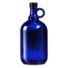 3l Glasballon blau Glasflasche mit Griff und Schraubverschluss 27cm