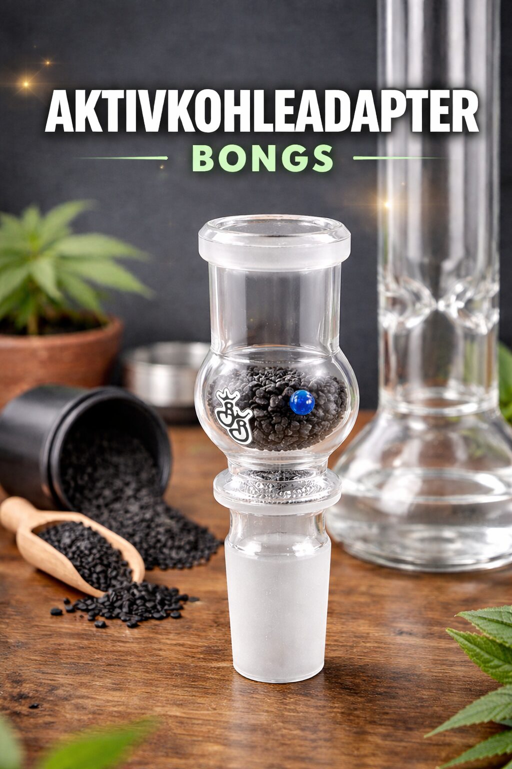 Aktivkohleeinsätze und Aktivkohleadapter für Bongs kaufen