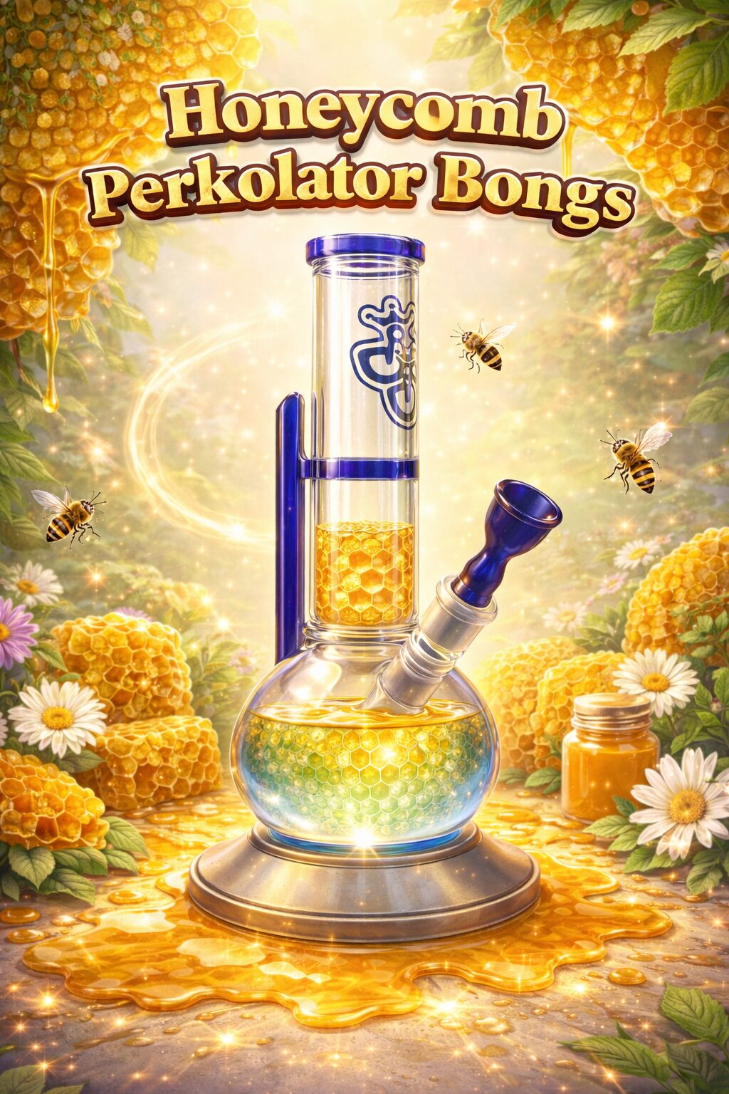 Honeycomb Perkolator Bong kaufen bei Jelly Joker