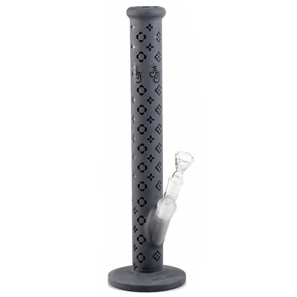 Schwarze Bong „Louis BK“ – 45cm Glasbong aus 5mm Borosilikatglas 1 Schwarze Bong Louis BK mit 45cm Höhe und 18,8mm Schlitz-Diffusor