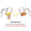 Thermal Quarzbanger mit Verfärbungs-Sand Farbwechsel