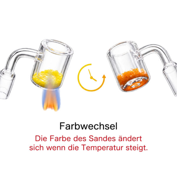 Thermal Quarzbanger mit Verfärbungs-Sand Farbwechsel