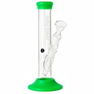 Glasbong mit grünem Silikonfuß Travolta Green 25,5cm aus 3,2mm Borosilikatglas