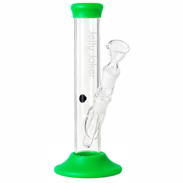 Glasbong mit grünem Silikonfuß Travolta Green 25,5cm aus 3,2mm Borosilikatglas