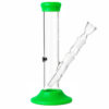 Glasbong mit grünem Silikonfuß Travolta Green Seitenansicht 25,5cm