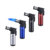 Jet Flame Lighter mit 4 Blueflames von Champ in Silber, Blau, Schwarz und Rot
