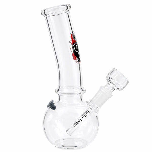 Mini Glasbong Globe Seitenansicht 18cm aus 3,2mm Borosilikatglas