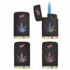 Cana Lines Capsule Jetflame Feuerzeug mit Blatt-Motiv