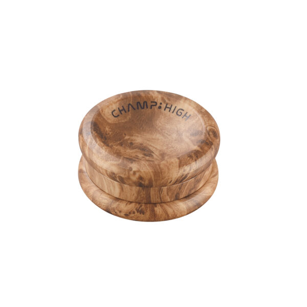 Handlicher Holzgrinder in brauner Holzoptik