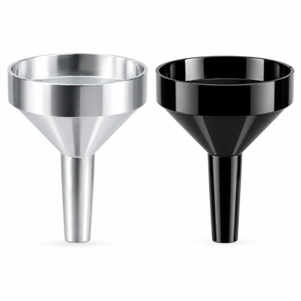 Mini Trichter aus Metall in Schwarz und Silber