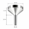 Mini Trichter silber mit Maßangaben 3,2cm Höhe und 2,5cm Durchmesser