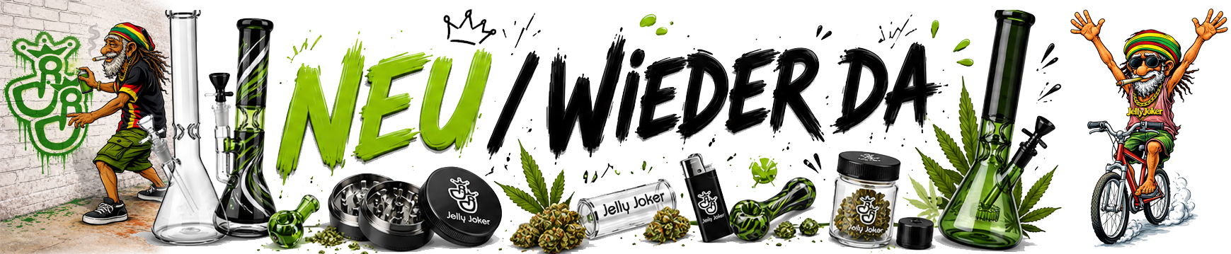 Neuheiten und wieder lieferbare Headshop Artikel von Jelly Joker