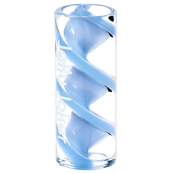 Gedrehter Glastip – Ø12mm – 3cm – mit Spirale in verschiedenen Farben 6 Gedrehter Glastip Ø12mm Milky Blue mit Spirale