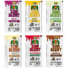 King Blunt Blunts Gruppenbild mit aromatisierten tabakfreien Blunt Wraps in den Sorten Traube, Honig, Grüner Apfel, Vanille, Wassermelone und Schokolade