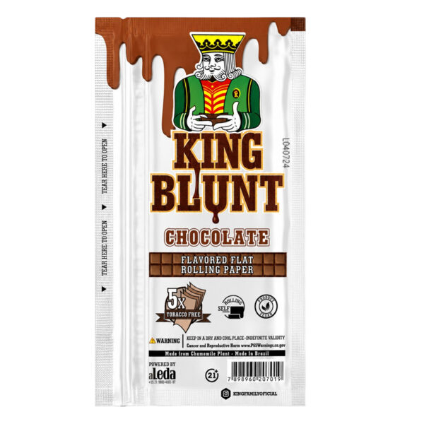King Blunt Blunts aromatisiert – Tabakfreie Blunt Wraps in 7 Sorten 7 King Blunt Chocolate Blunt Wraps tabakfrei mit Schokoladengeschmack und 5 Wraps pro Packung