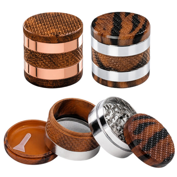 Holzoptik Zinkgrinder mit 54 Diamantzähnen und Pollensieb
