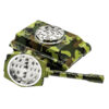 Panzerpfeife mit Grinder geöffnet mit integriertem Zink Grinder und 40 Diamantzähnen.