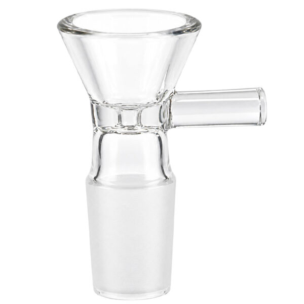 Trichter Flutschkopf 18,8mm – Glaskopf aus Borosilikatglas mit Griff 1 Trichter Flutschkopf 18,8mm aus Borosilikatglas mit seitlichem Griff.