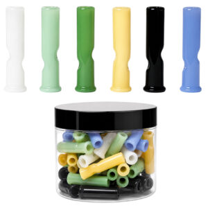 Glastips bunt 8x35mm – 80 Stück in Dose