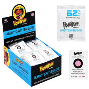 Humidity Pack 62% mit 2-Wege Feuchtigkeitsregler 4g und Feuchtigkeits-Anzeigekarte.