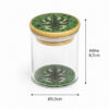 Geruchsdichte Glasdose mit Maßen – 6,7cm hoch und Ø5,5cm