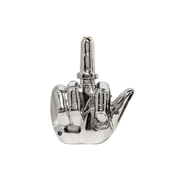 Fuck You Feuerzeug im Mittelfinger-Design in Silber